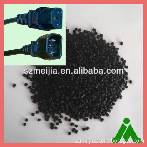 Flame-retardant cable compound for UV-resistance power plug